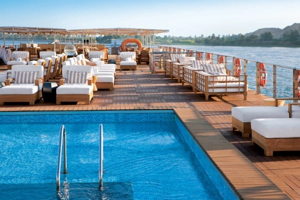 Sun deck of the MS Tosca Nile Cruise Nile cruise